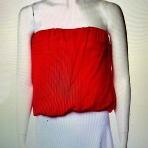 Alice + Olivia silk tube crop top